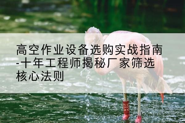 扬中剪叉式升降机厂家-高空作业设备选购实战指南-十年工程师揭秘厂家筛选核心法则